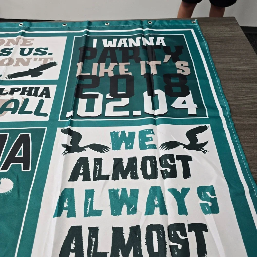 Philadelphia Eagles Fan Banner Large 71x71 Wall Flag Philly Gameday Decor